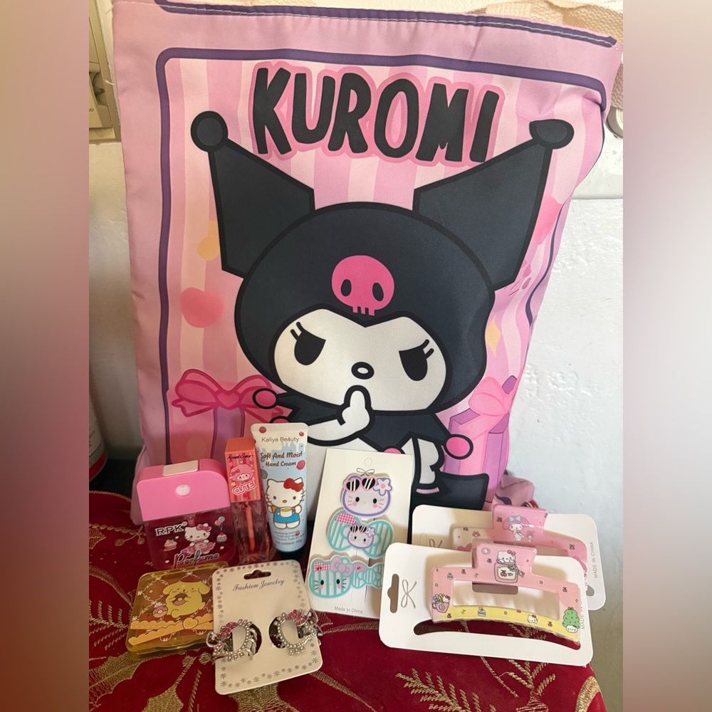 Kuromi Graphic Tote Bag - Sanrio-Inspired Matching Accessories